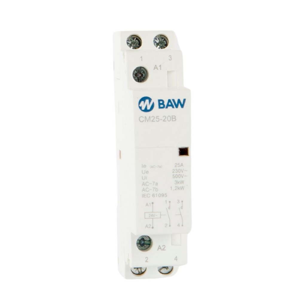 CONTACTOR modular BAW 25A/24v