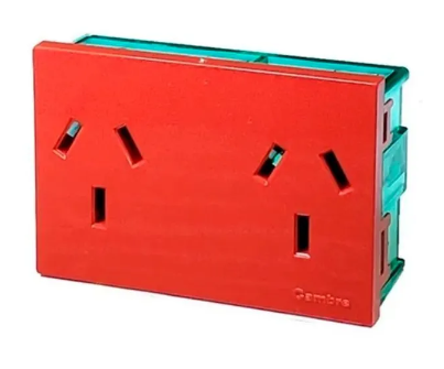 TOMA CAMBRE ROJO DOBLE CORRIENTE ESTABILIZADA