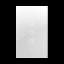 TECLA SMART NEGRA VIDRIO 3 CANALES MACROLED