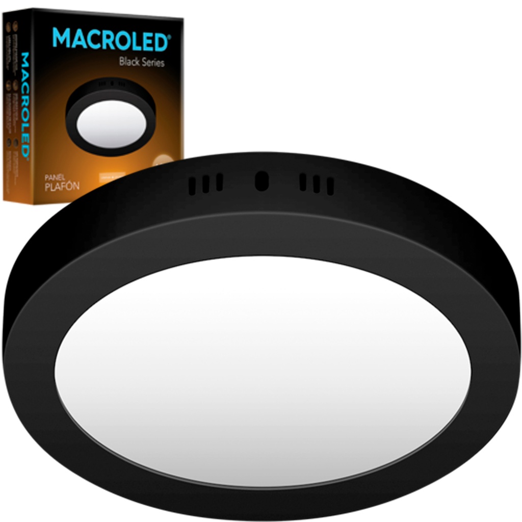 PLAFON LED 12W 1060Lm LED MACROLED REDONDO NEGRO FRIO (copia)