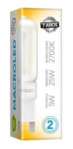 LED BIPIN G9 220V 5W OPAL 2700K CALIDA MACROLED