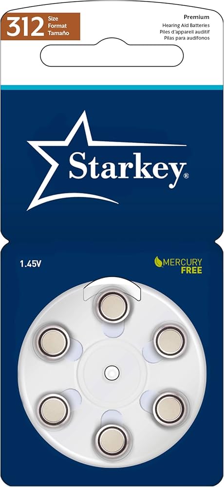 PILA PARA AUDIFONOS 1.45v 312 Starkey Blister x 3 unidades