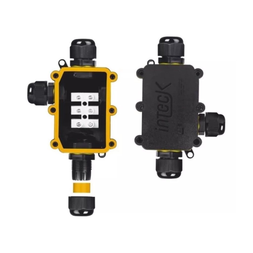 CAJA ESTANCA IP65 INTECK PINES CON PROTECCION UV 1 ENTRA 2 SALIDAS AC450V 24A  4-8