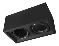 PLAFON CARDANICO AR111X2 NEGRO MACROLED