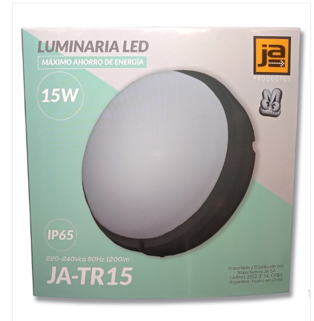 LUMINARIA LED EXTERNA REDONDA 15W BLANCO CALIDO