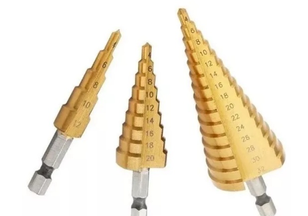 Juego De Broca Escalonada X 3 Brocas De Hss (titanio)