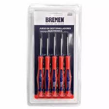 JUEGO DE DESTORNILLADORES ELECTRONICA 6 PZAS BREMEN
