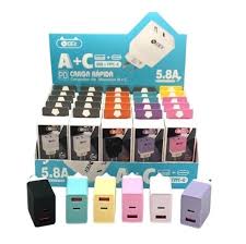 Cargador de Pared Ibek IB-582 5.8A Puerto Usb A + C 5.8A