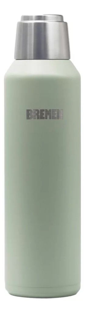 TERMO BREMEN 1 LT ACERO INOX, tapa magnetica verde (copia)