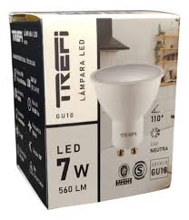 DICROICA LED GU10 7W 400K 110º 560LMS TREFI