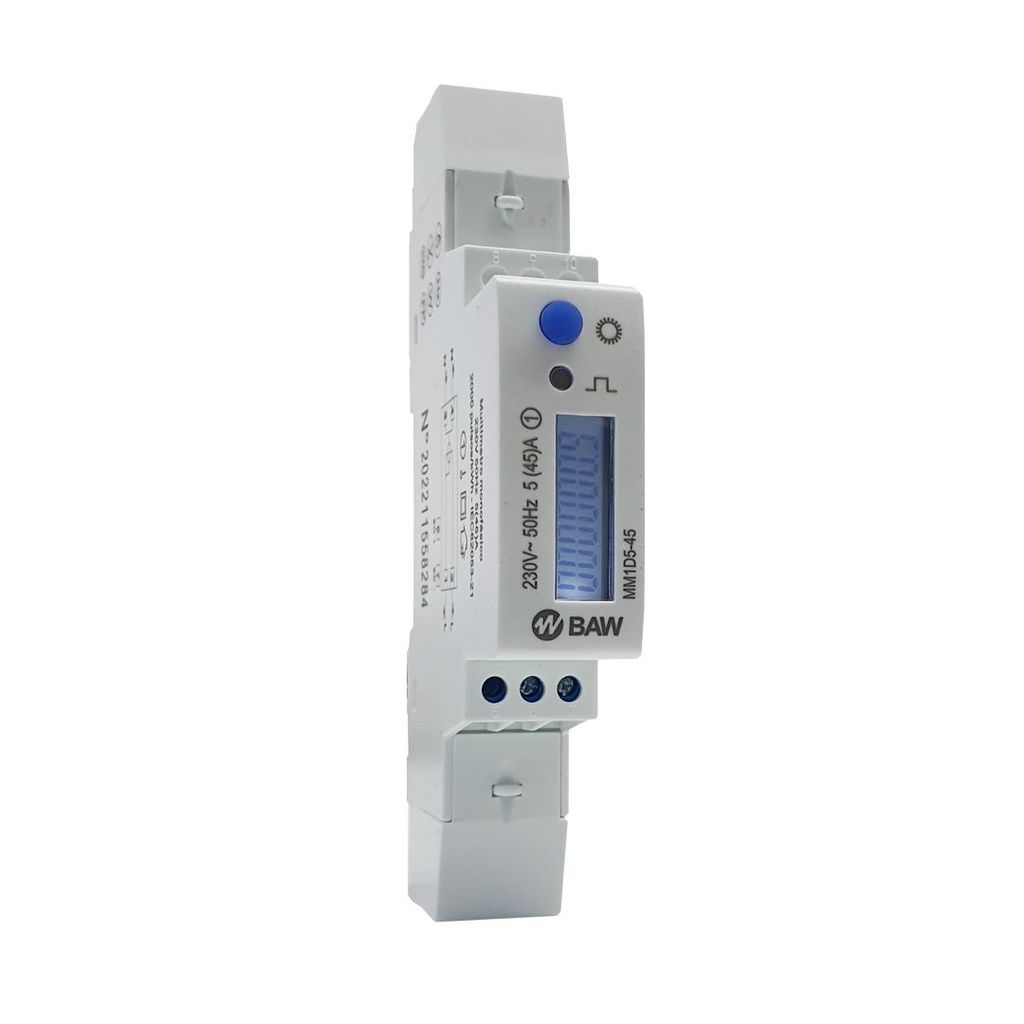 MULTIMEDIDOR MONOF C/REGISTRO DE KWH 1 din BAW