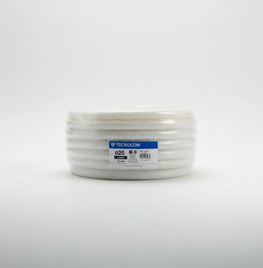 Caño diámetro 22mm corrugado Tecnocom Liviano x 25metros