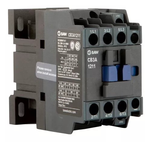 [CB3A2511B7] CONTACTOR 3P BAW 11KW 25A 24VCA