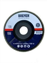 [7206] DISCO FLAP 115X22MM  4" CAR. SILICIO GRANO 120 BREMEN X UNIDAD