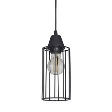 [C1005] LAMPARA COLGANTE JAULA CILINDRO NEGRO C1005 ferrolux