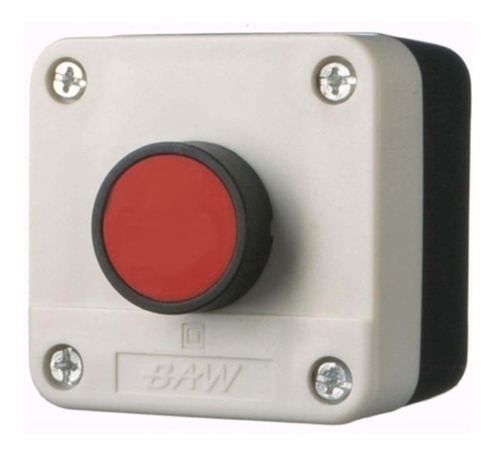 [B5CMB112] Pulsador Rasante Nc Roja En Caja Plastica Baw