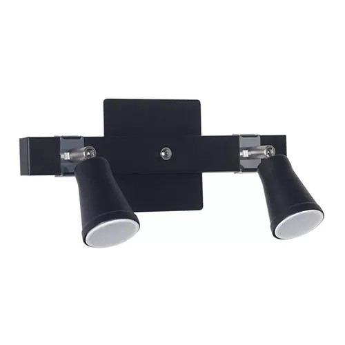 [SL218N] SPOT APLIQUE DUBLIN NEGRO MOVIBLE 2 LUCES GU10