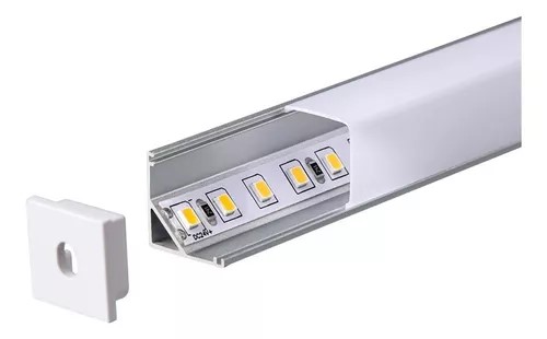 [601C] PERFIL ALUMINIO P/TIRA LED cuadrado (16x16MM) X 2 MtS