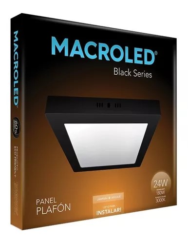 [NPC24WW] PLAFON LED 24W LED MACROLED REDONDO CALIDO BLACK SERIES (copia)