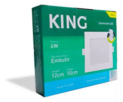 [krfp6cw] Panel King Cuadrado De 6w Para Embutir Luz Fría 6500k 220v