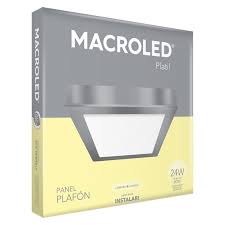 [PPC24] Panel Led De Plafon Calido Aplique Macroled 24w Cuadrado 220v Acero