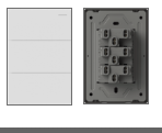 [MILAN3CNB] TECLA MILAN BLANCO MACROLED, 3 CANAL, 2 VIAS, AC 250V, 10A MAX. BASTIDOR METALICO