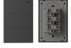 [MILAN3CNN] TECLA MILAN BLANCO MACROLED, 3 CANAL, 2 VIAS, AC 250V, 10A MAX. BASTIDOR METALICO (copia)