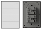 [MILAN4CNB] TECLA MILAN NEGRO MACROLED, 3 CANAL, 2 VIAS, AC 250V, 10A MAX. BASTIDOR METALICO (copia)