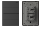 [MILAN4CNN] TECLA MILAN BLANCO MACROLED, 4 CANAL, 2 VIAS, AC 250V, 10A MAX. BASTIDOR METALICO (copia)