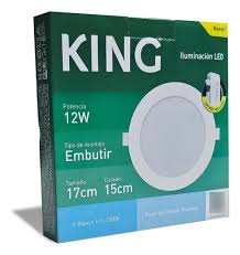 [KRFP12W] Panel King Redondo De 12w Para Embutir Luz Fria PVC