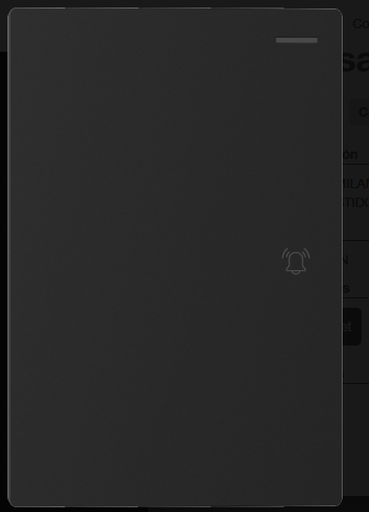 [MILAN1TN] TIMBRE-PULSADOR NEGRO MILAN
