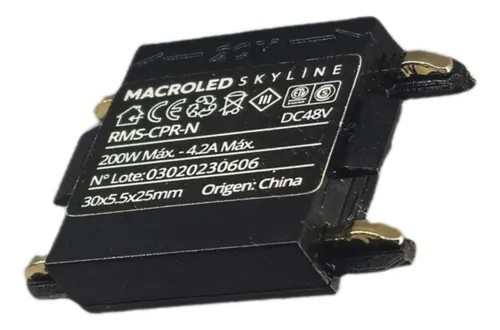[RMSCPRN] CONECTOR PROLONGADOR UNION RIEL MAGNET SKYLINE NEGRO MACROLED