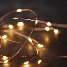 [AF10733] Alambre Luces Led Cálidas Navidad 3 Metros Pilas